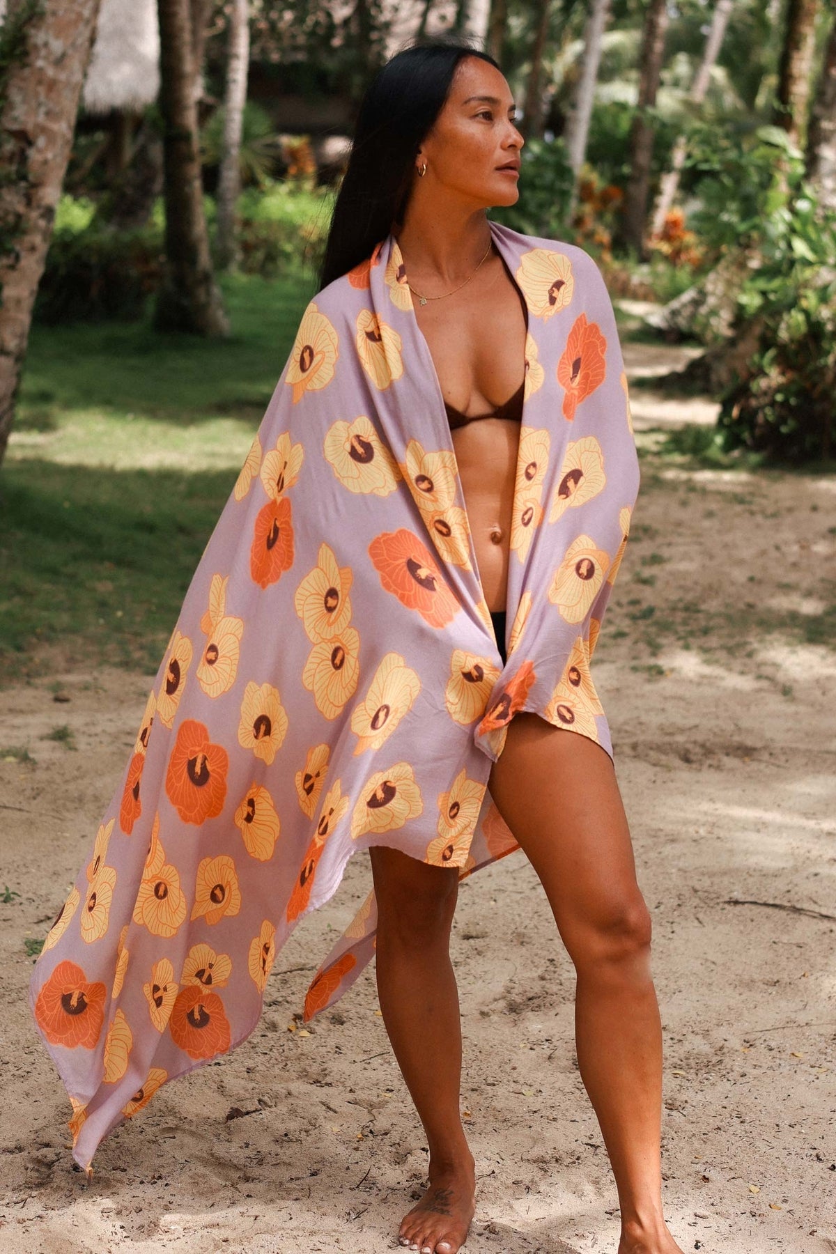 Tag Aloha Pareo in Hau Blossom, additional view | Bikinibird