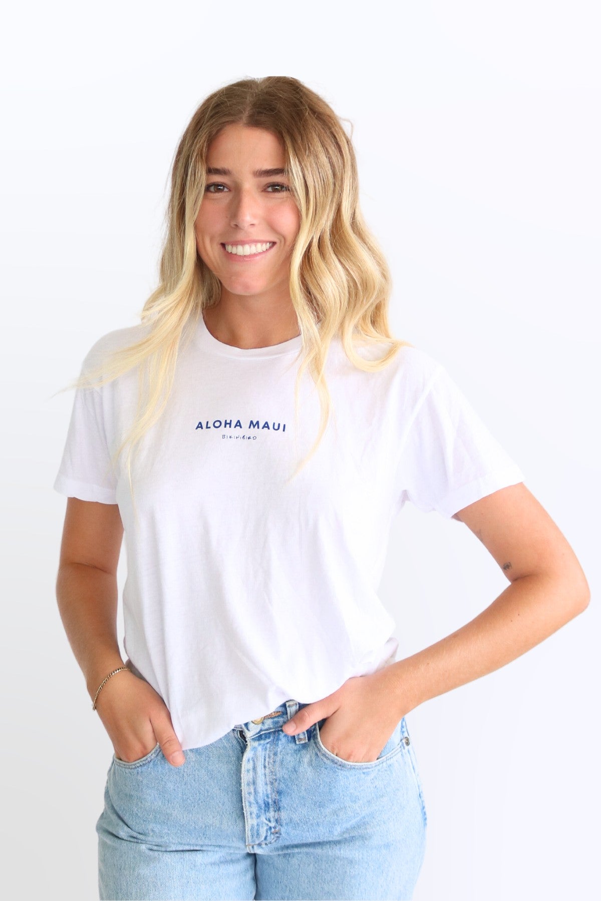 Bikinibird Aloha Maui Tee in White