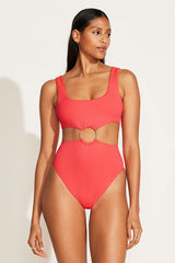 Vitamin A The Icon One Piece in Coral Glow