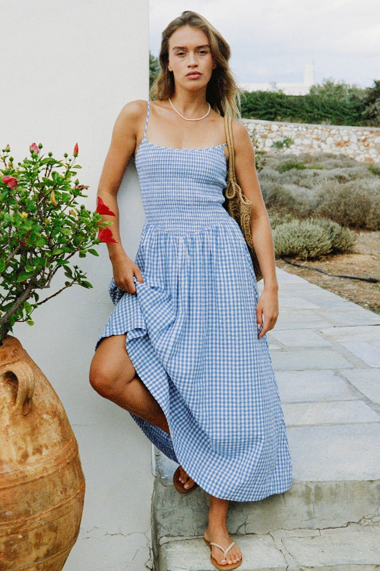 LSPACE Misha Midi - Morning Gingham | Bikinibird