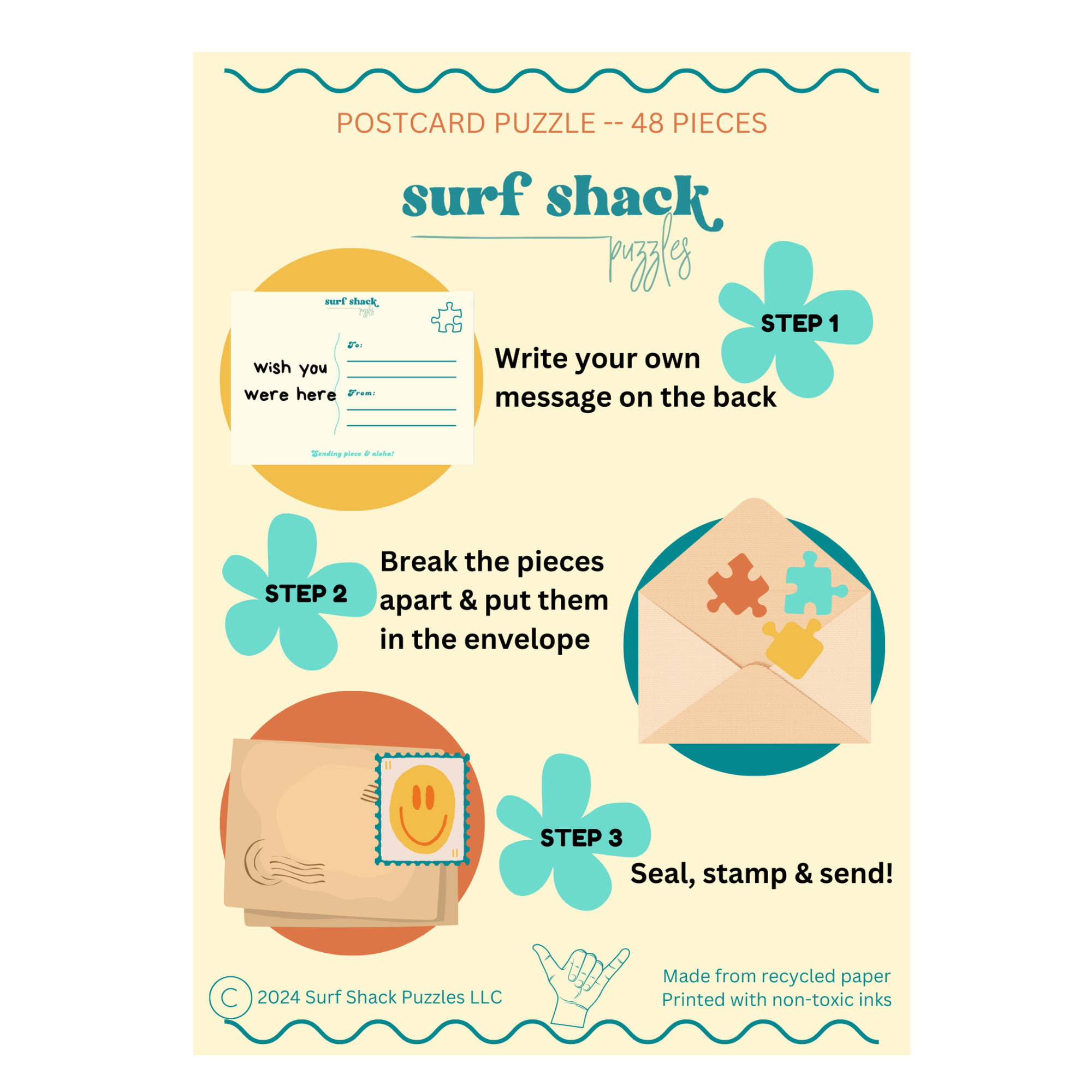 Surf Shack Dropping In Postcard Puzzle