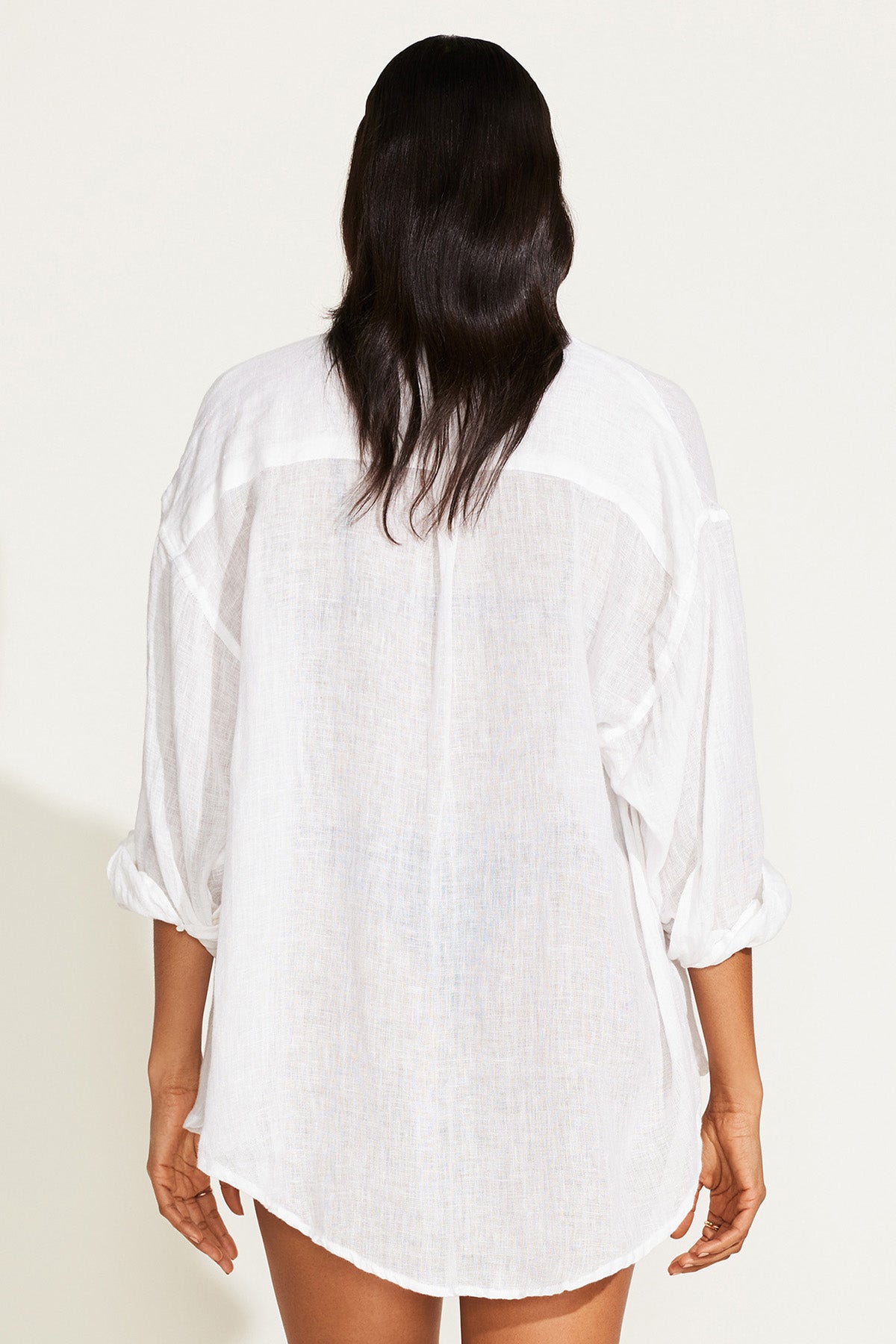 Vitamin A Playa Linen Boyfriend Shirt