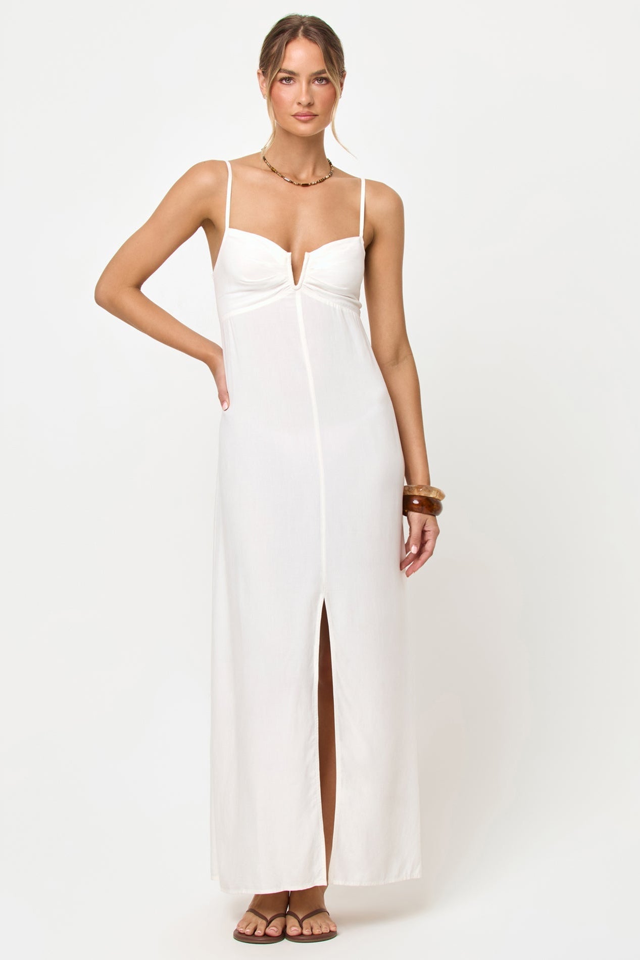 flowy cream maxi dress L*Space Chara / L Color:JY23429AH-Black Women's Black Polka Dot Designed in California fnf-sale-dresses-jumpsuits