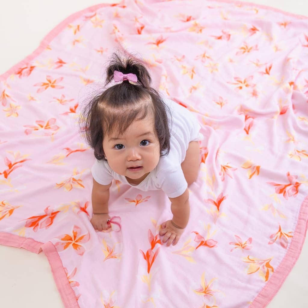 Coco Moon Plumeria Honey Baby Quilt