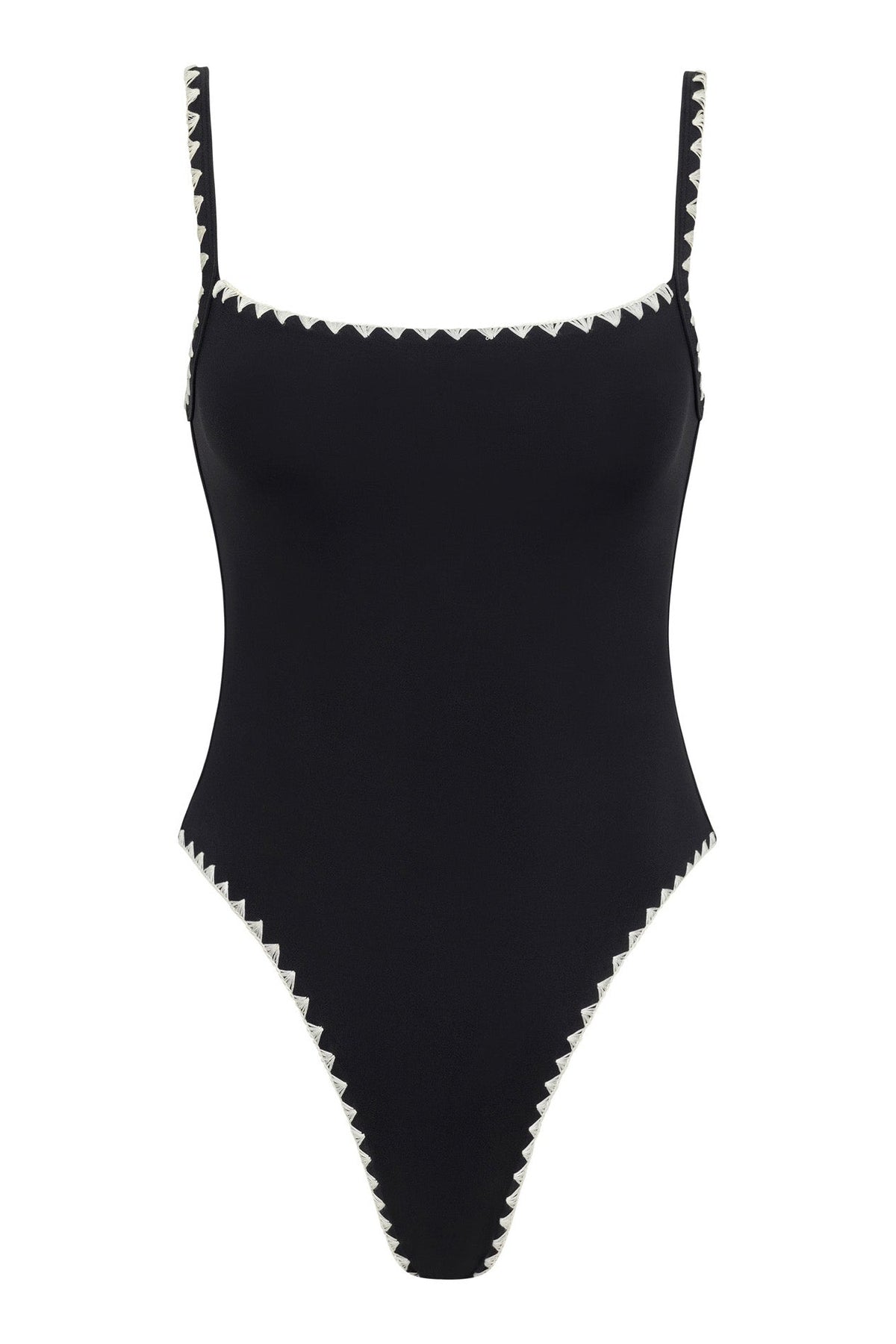 Nadia One Piece Swimsuit in Black-Cream