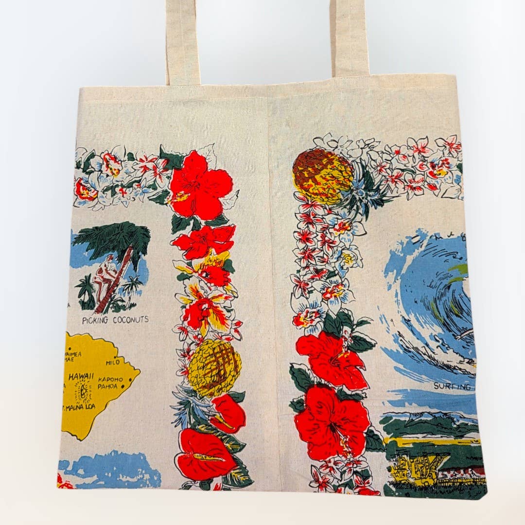 Vintage Diamond Head Cotton Tote Bag　Made in Hawaii