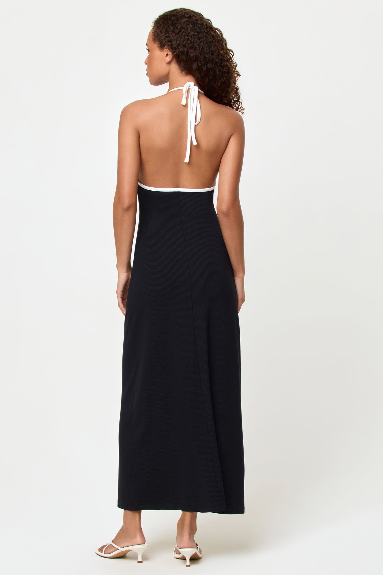 Shea Maxi Dress in Black-Cream