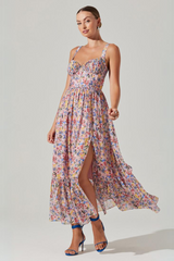 ASTR Kelby Dress in Pink Floral Multi