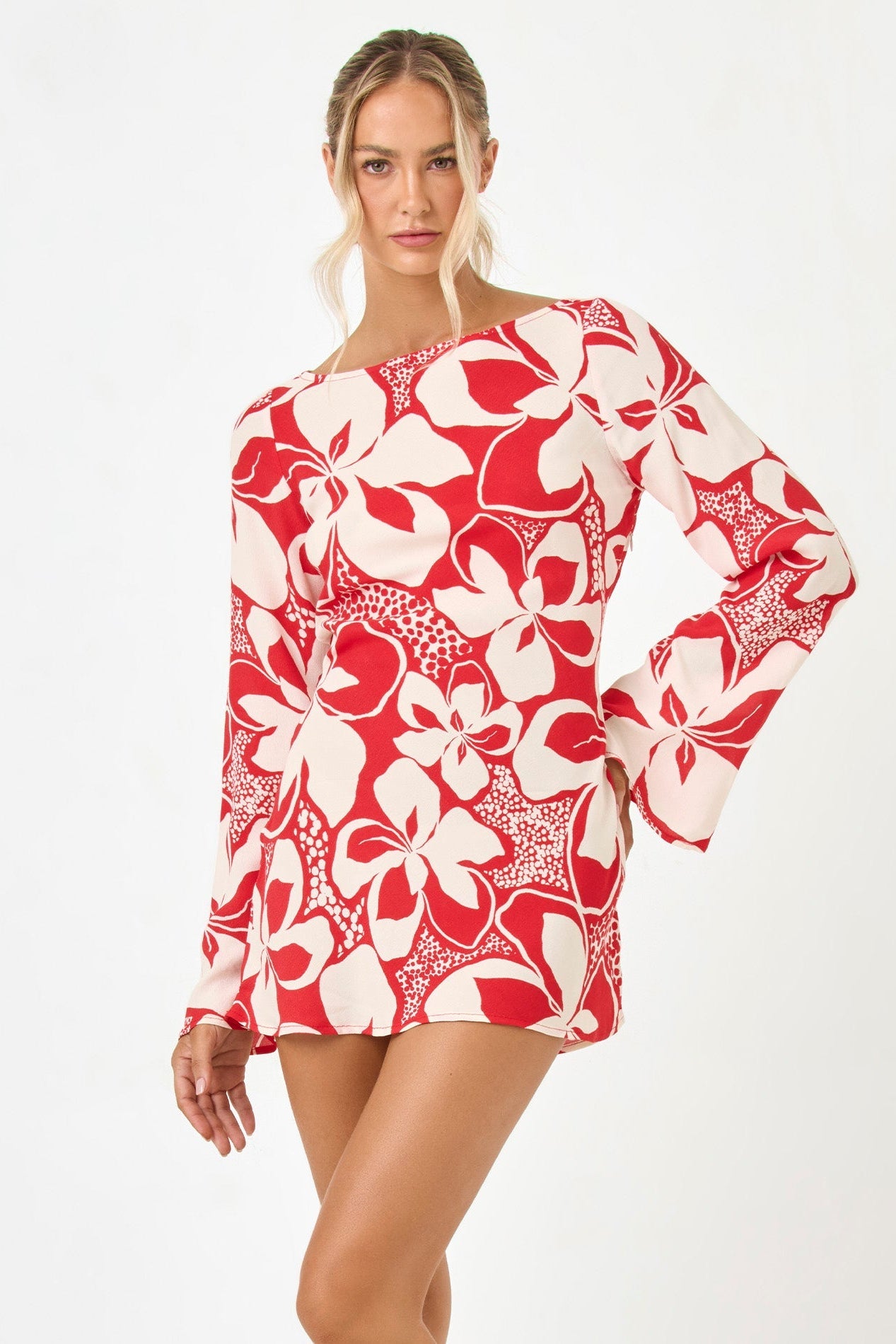 L*Space All I Need Mini Dress in Hibiscus Bloom