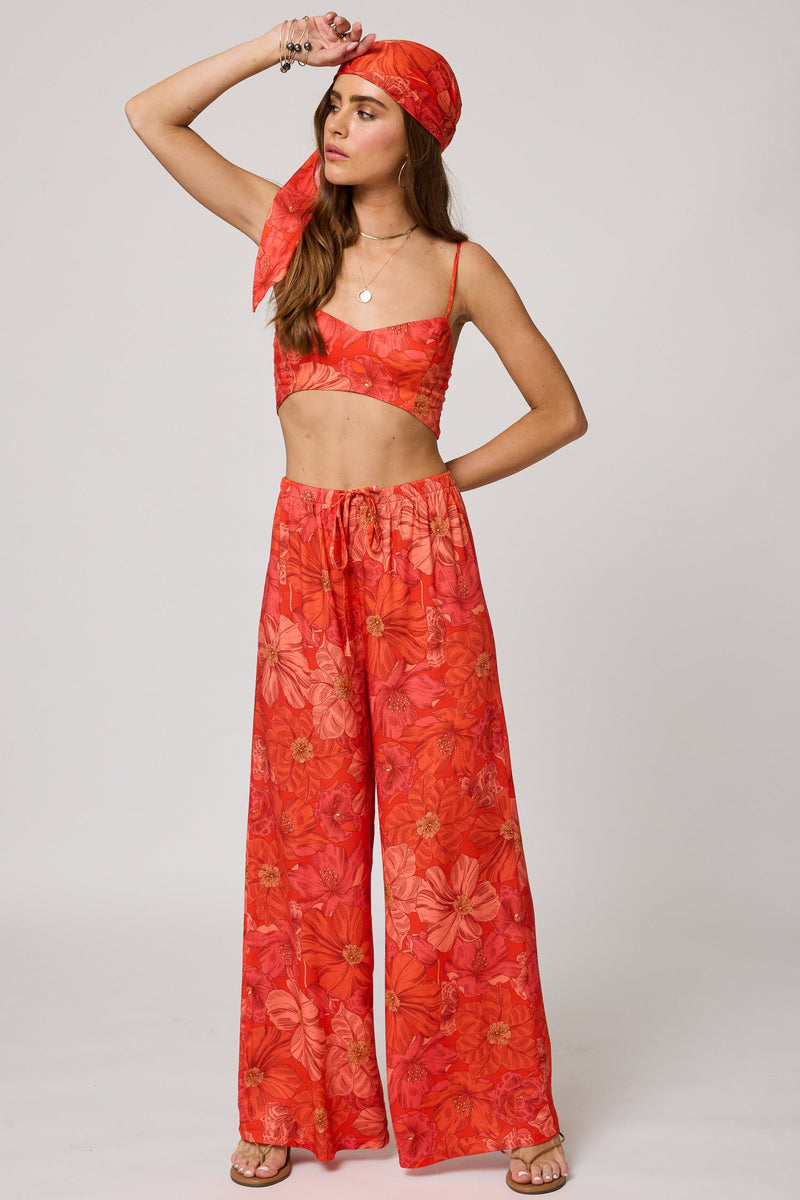 Stillwater The Venice Wide Leg Pant in Aperol Spritz