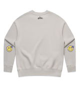 Bikinibird Smiley Pua Fleece Sweatshirt in Bone