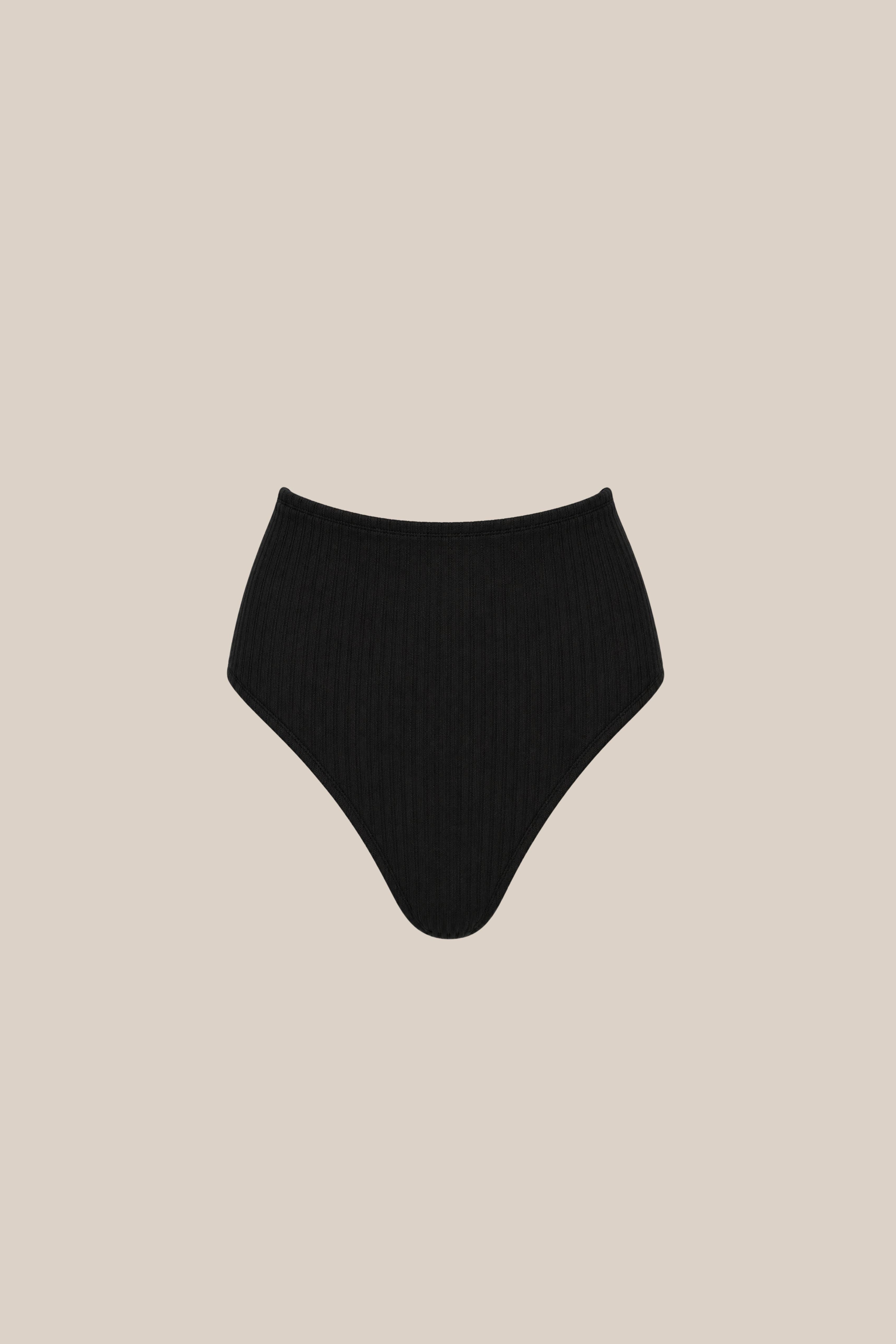 Laya Swim Asylum Bottom in Black Ribbed