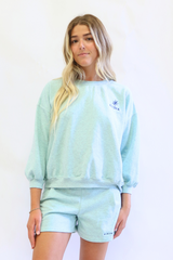 Bikinibird Aloha Palm Sweatshirt in Blue