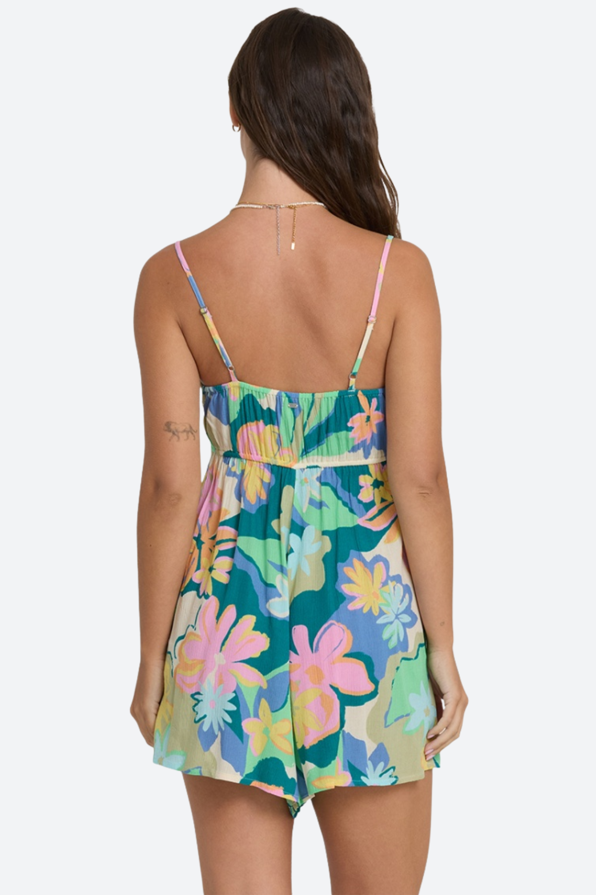 Billabong In A Twist Romper in Blue Multi