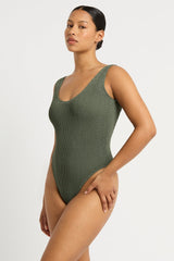 Bound by Bond-Eye Mara One Piece in Khaki Eco