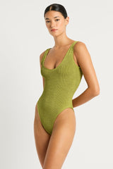 Bound by Bond-Eye Mara One Piece in Herbal Shimmer