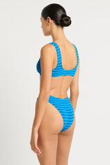 Bound by Bond-Eye Christy Brief in Turquoise Stripe