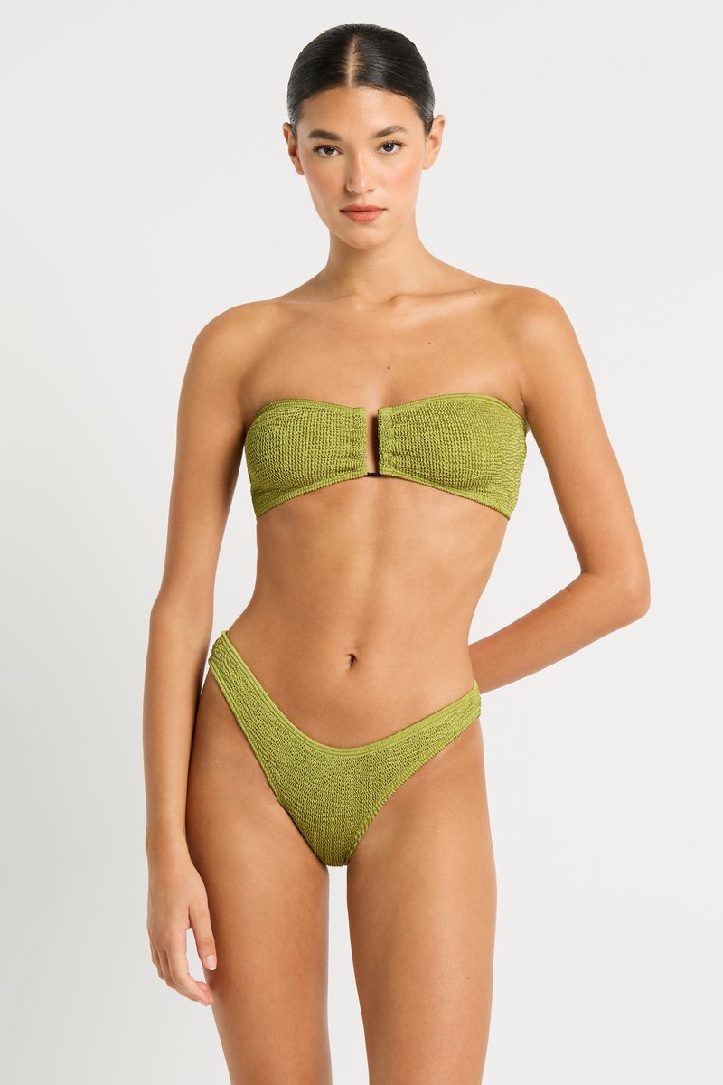 Bound by Bond-Eye Blake Bandeau Top in Herbal Shimmer