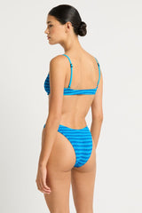 Bound by Bond-Eye Gracie Balconette Top in Turquoise Stripe