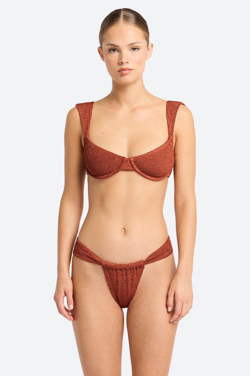 Bound by Bond-Eye Georgia Balconette Top in Bronze Shimmer