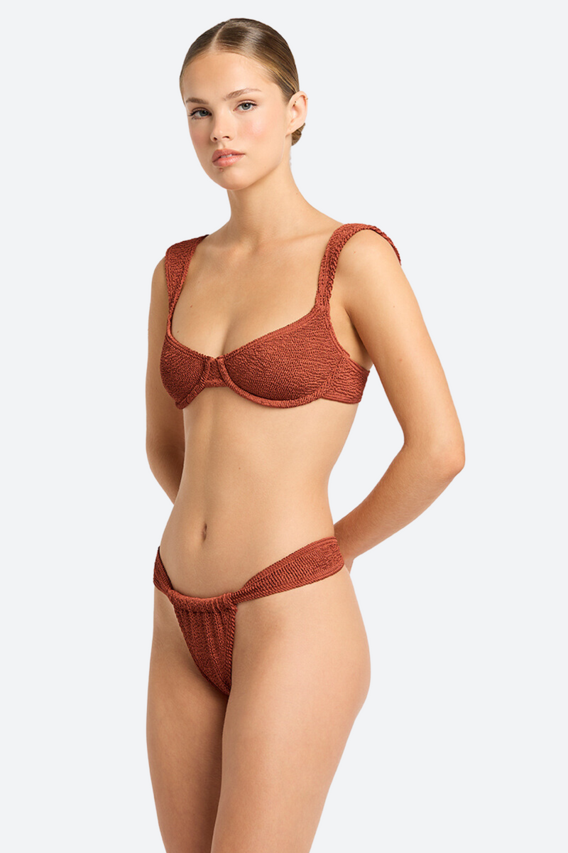 Bound by Bond-Eye Georgia Balconette Top in Bronze Shimmer