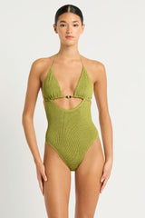 Bound by Bond-Eye Beaded Fowler One Piece in Herbal Shimmer