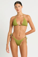 Bound by Bond-Eye Beaded Tie Side Vista Brief in Herbal Shimmer