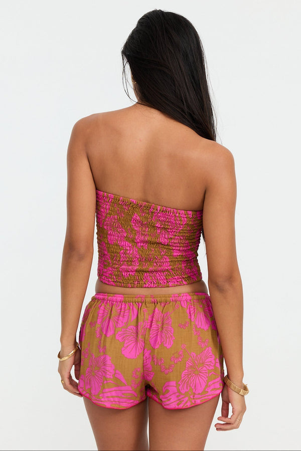 Benoa Swim Namika Tube Top in Garden