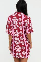 Benoa Swim Aloha Shirt Dress in Papeete