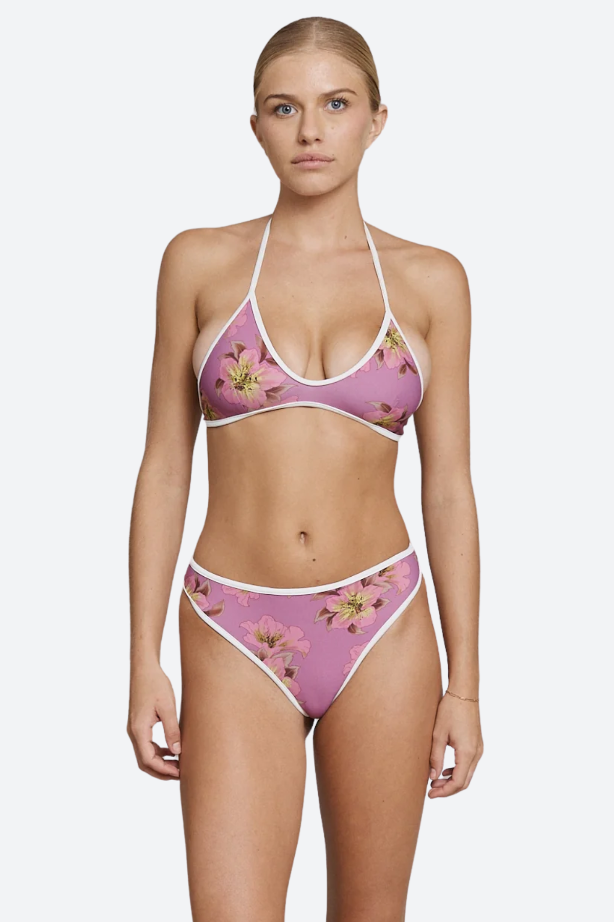Acacia Swimwear Devy Piped Top in Isla | Bikinibird