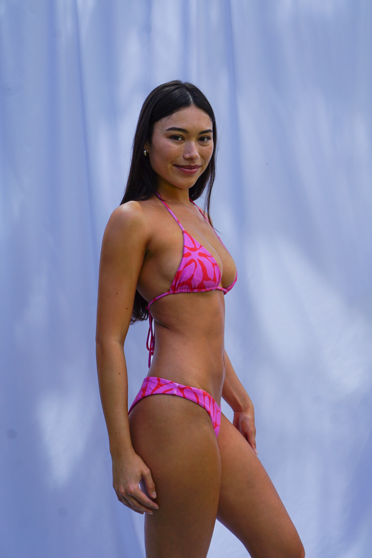 Golden Trip - Santorini Bikini Bottom in Cali Tropic - Side View | BikiniBird