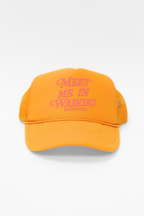 Bikinibird Meet Me in Waikiki Trucker Hat in Yellow/Pink