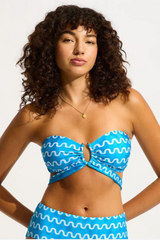 Seafolly U-Wire Bandeau Top in Turquoise