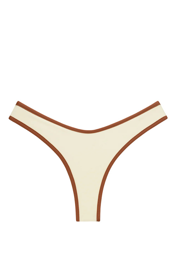 Montce Lulu Bikini Bottom in Oat Terracotta Binded