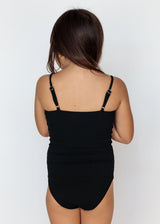 MAI Underwear Littles Everyday Bodysuit in Black Ribbed