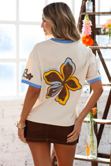 Kulani Kinis Boyfriend Bind Tee in Frangipani Fizz