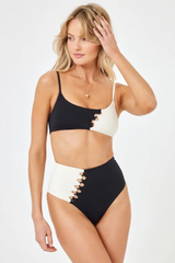 Solstice Bikini Top - Black-Cream