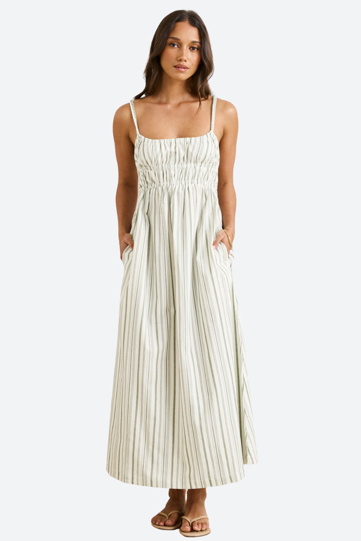 Rhythm Mallorca Stripe Midi Dress