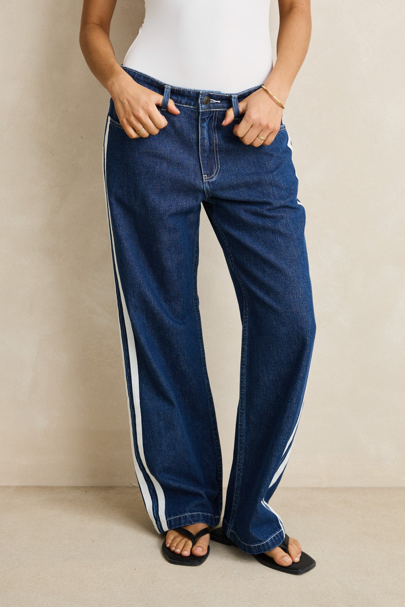 Rhythm Dolly Contrast Denim Jeans