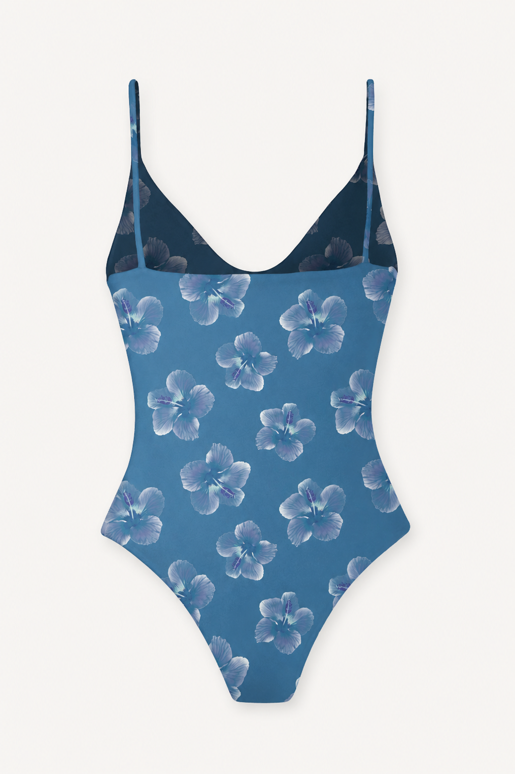 MAI Everyday Bodysuit in Steel Blue Hibiscus