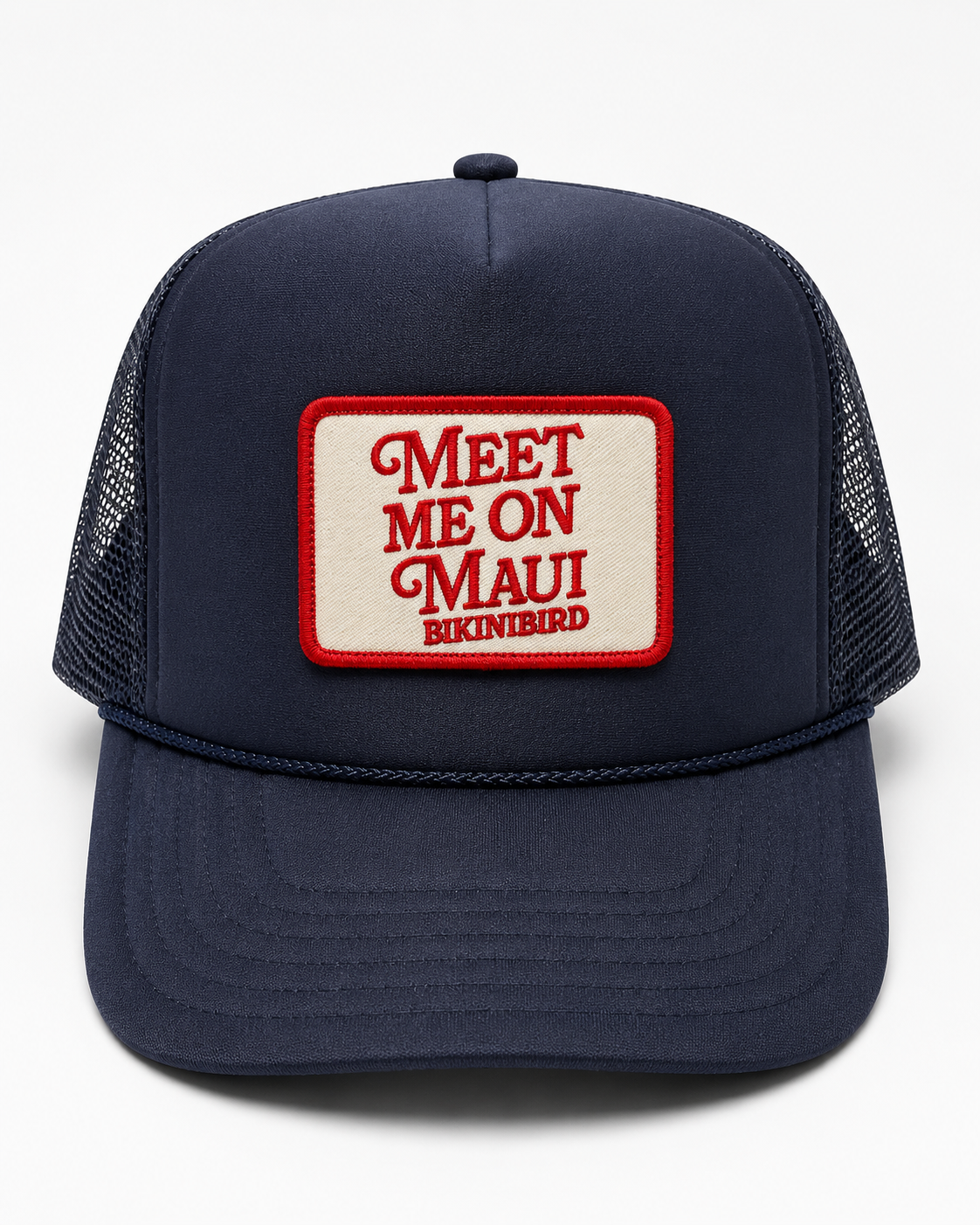 Bikinibird Meet Me in Maui Trucker Hat in Navy