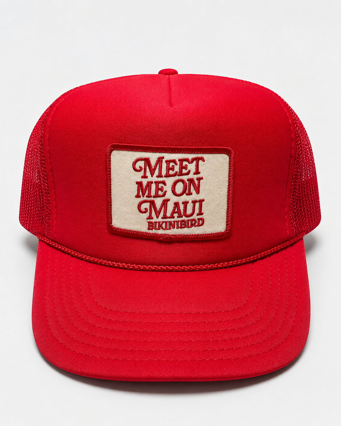Bikinibird Meet Me in Maui Trucker Hat in Red