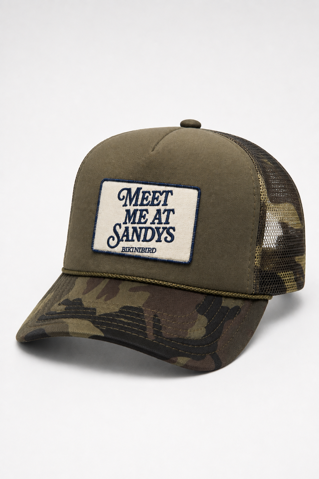 Bikinibird Meet Me at Sandys Trucker Hat in Camo