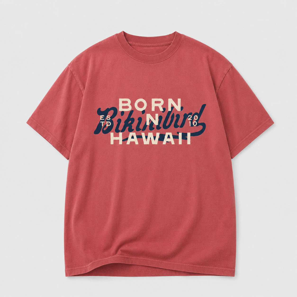 Bikinibird Oversized Box Tee in Cherry Red
