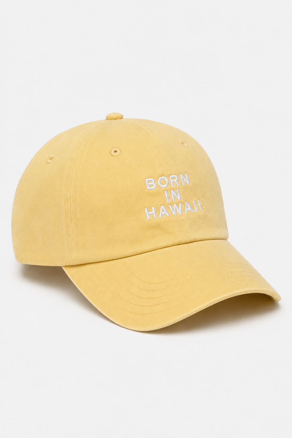 Bikinibird Born In Hawaii Dad Hat in Butter