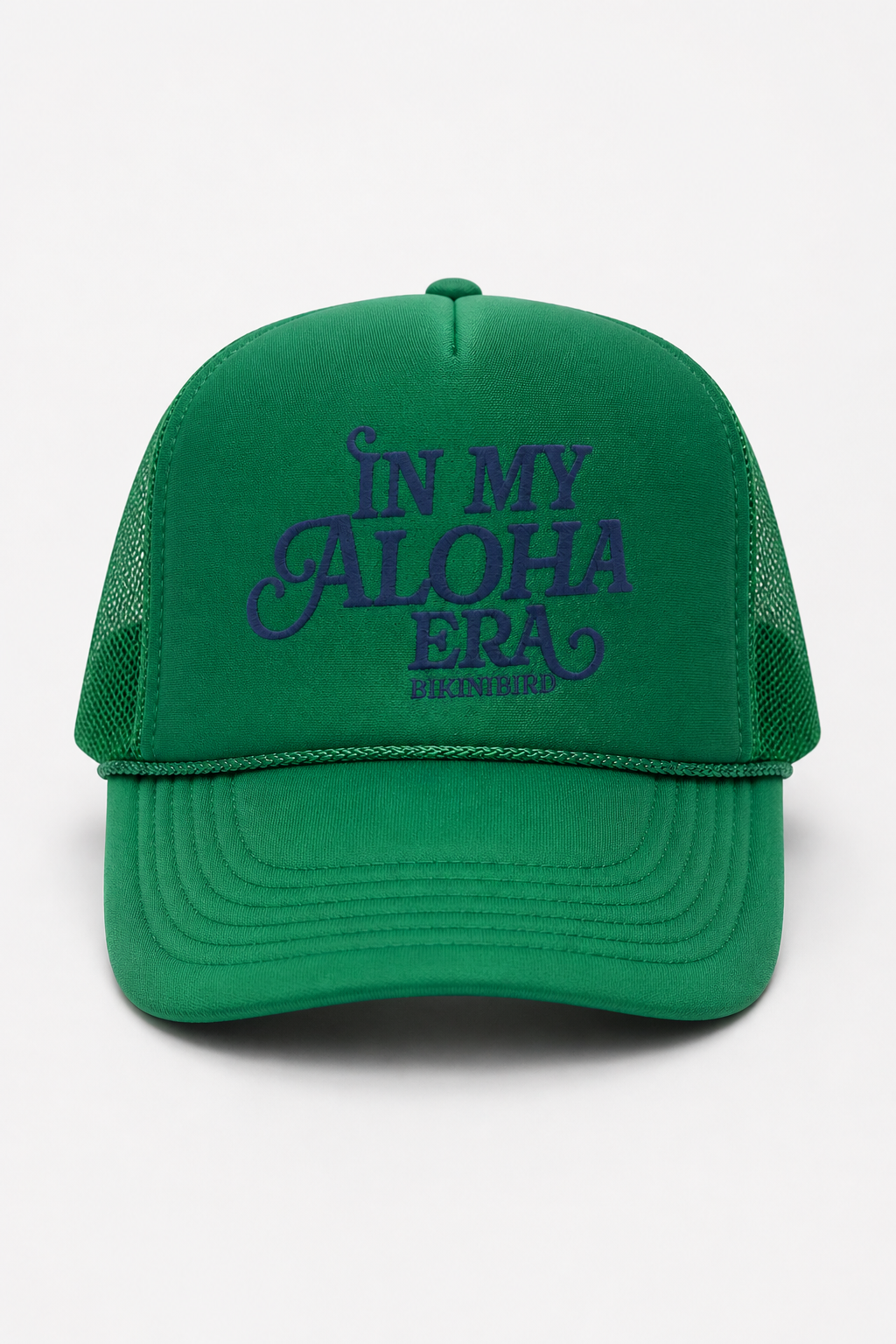 Bikinibird In My Aloha Era Trucker Hat in Green/Navy