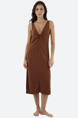 Malai Root Dress in Earth Brown