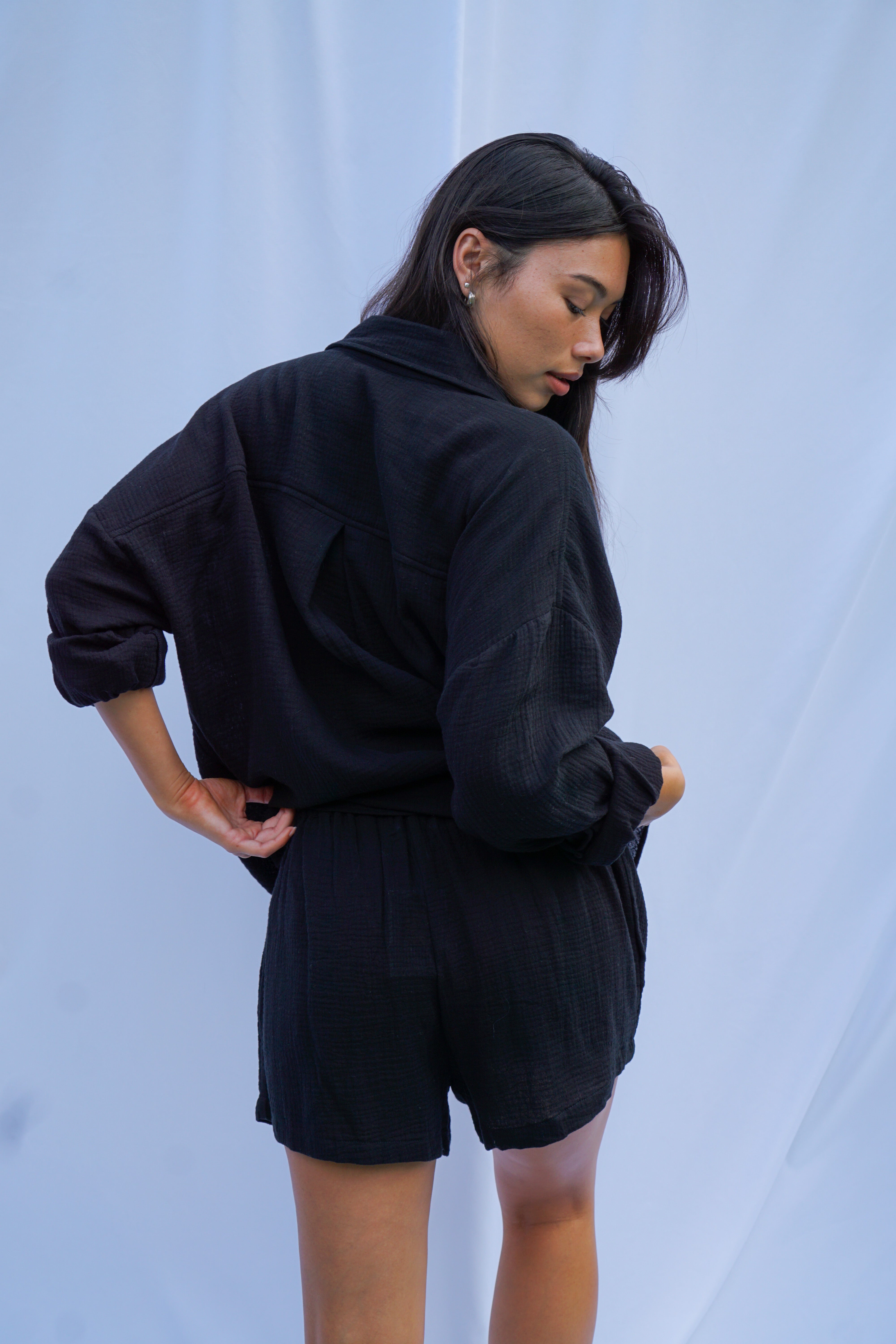 Golden Trip Lea Short in Black