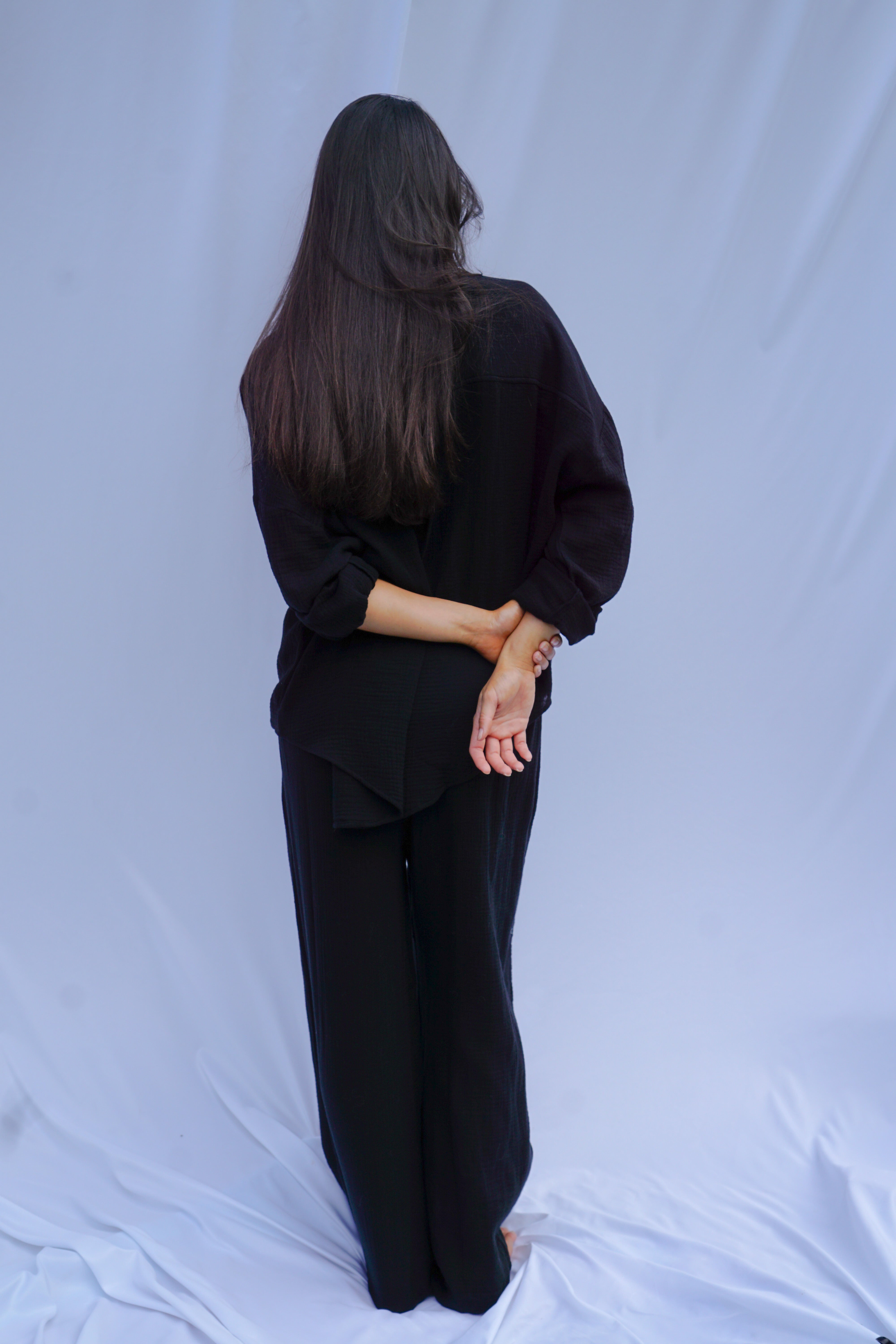 Golden Trip Alana Pant in Black Gauze