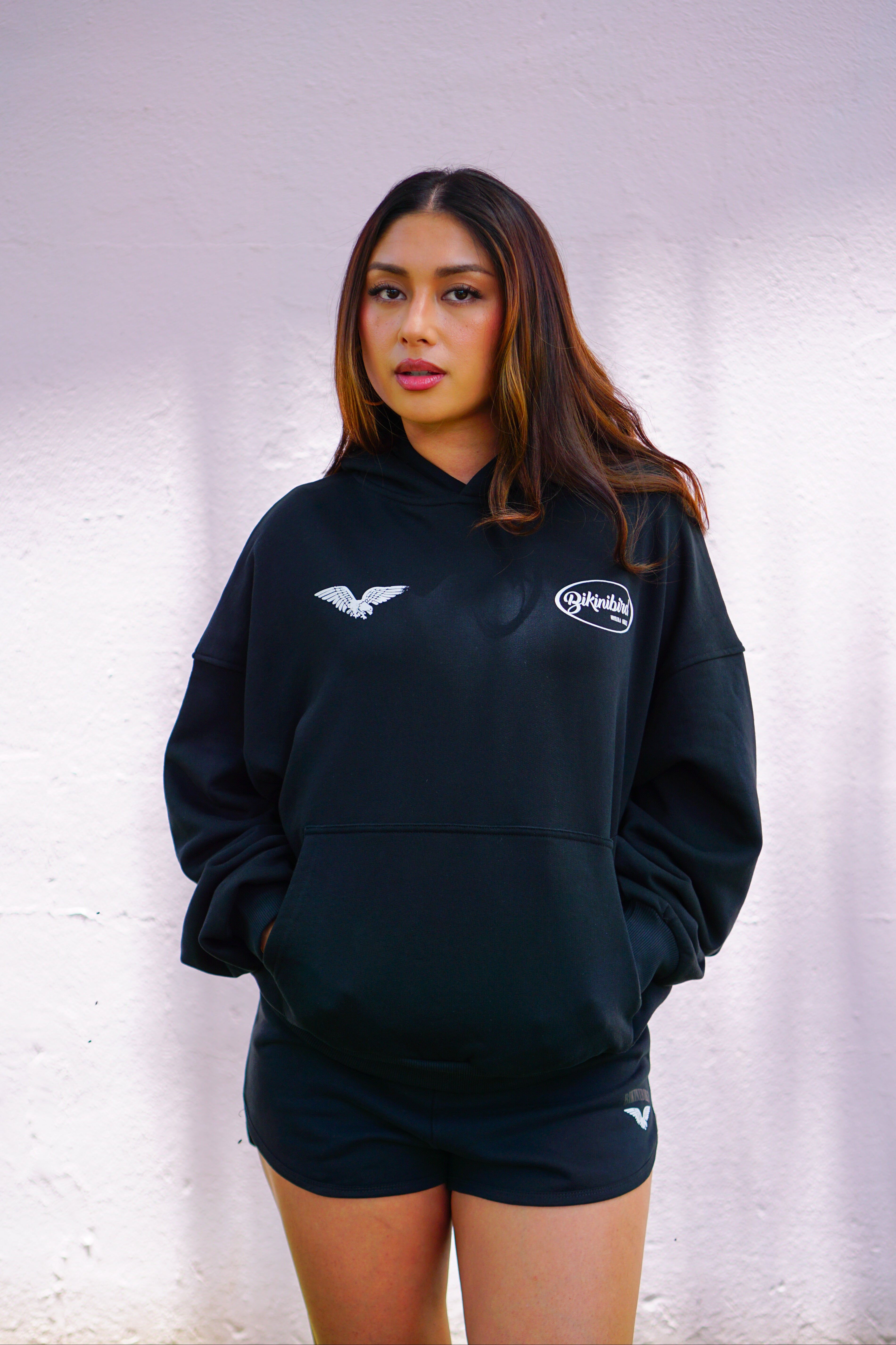 Bikinibird MAHALO MOTO Hoodie in Black
